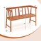 Costway Patio Eucalyptus Wood Bench 2-Person Slatted Seat Backrest 800 Lbs Natural